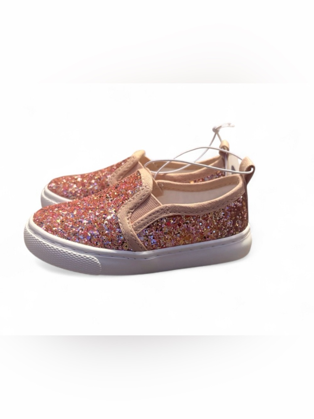 Kids Glitter Slip-On Sneakers - Pink